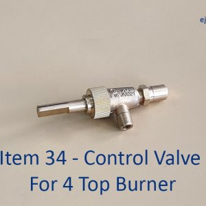 Control Valve for 4 Top Gas Burner